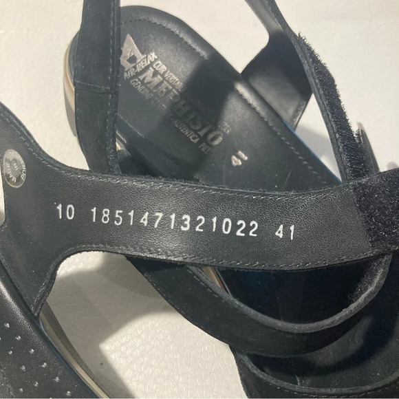 MEPHISTO Sz 41 Velvet Gold Cross Strappy Made  in Portugal Sandals - Picture 5 of 14